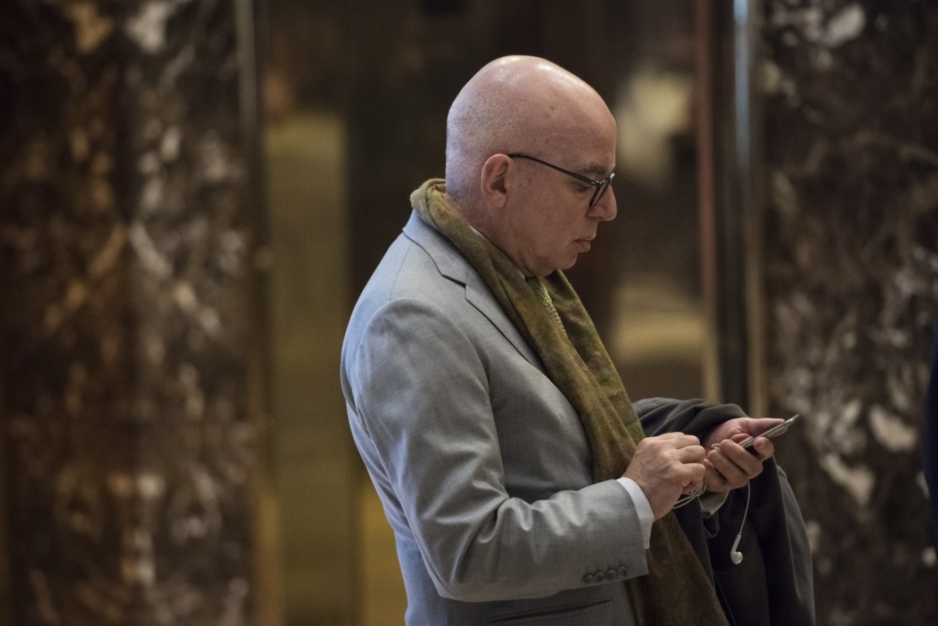 Author Michael Wolff (at Trump Tower in 2017) "sucker-punched" the President.