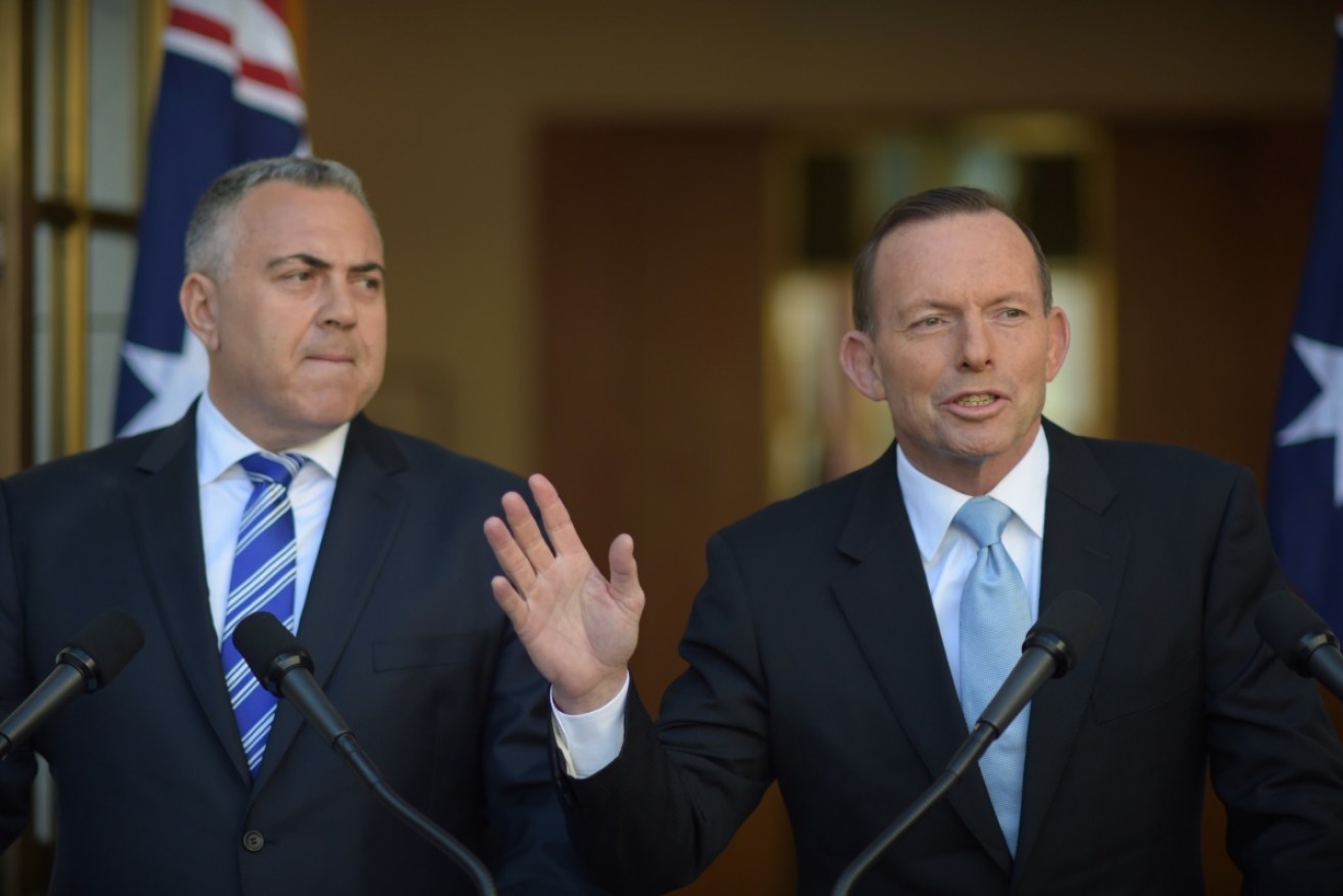 Joe Hockey and Tony Abbott initially opposed Labor's tax lurk, but changed their minds in government.