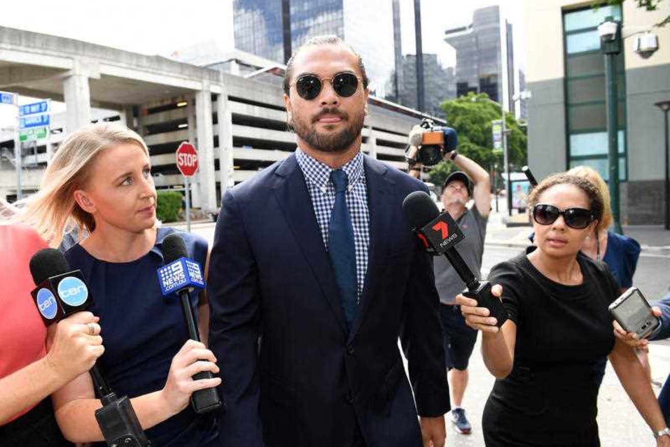 Queensland Reds star Karmichael Hunt made no comment outside the court.