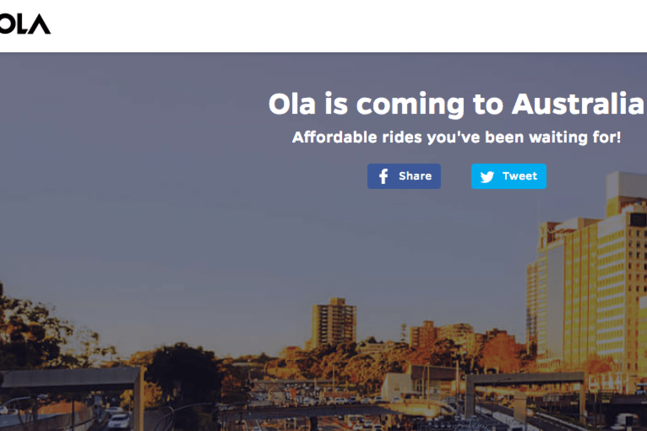 Indian ride-share giant Ola is coming to Australia in a move that could shake up Uber's popularity across Australian cities.