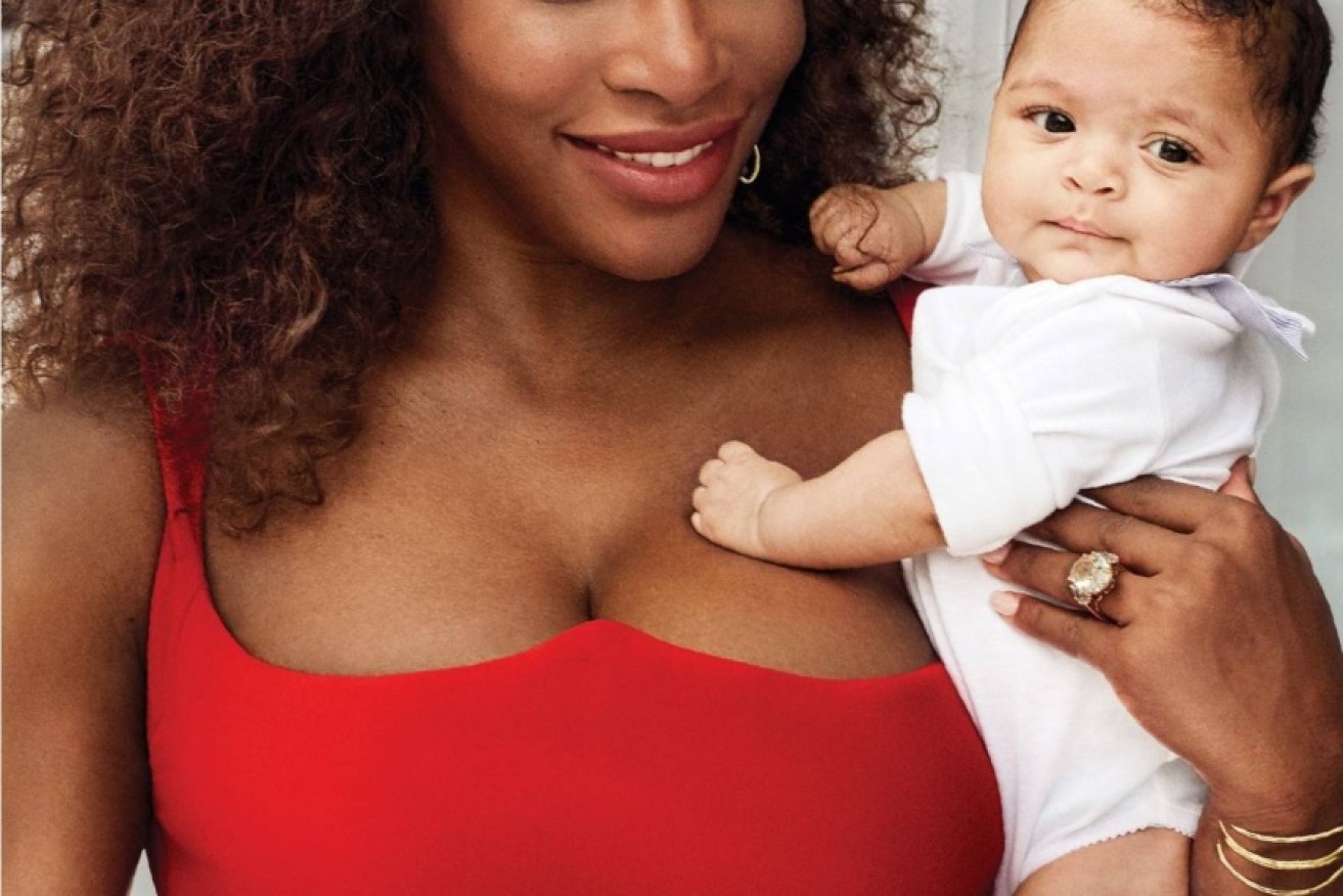 Serena Williams and her daughter Alexis star on the cover of Vogue's February issue.