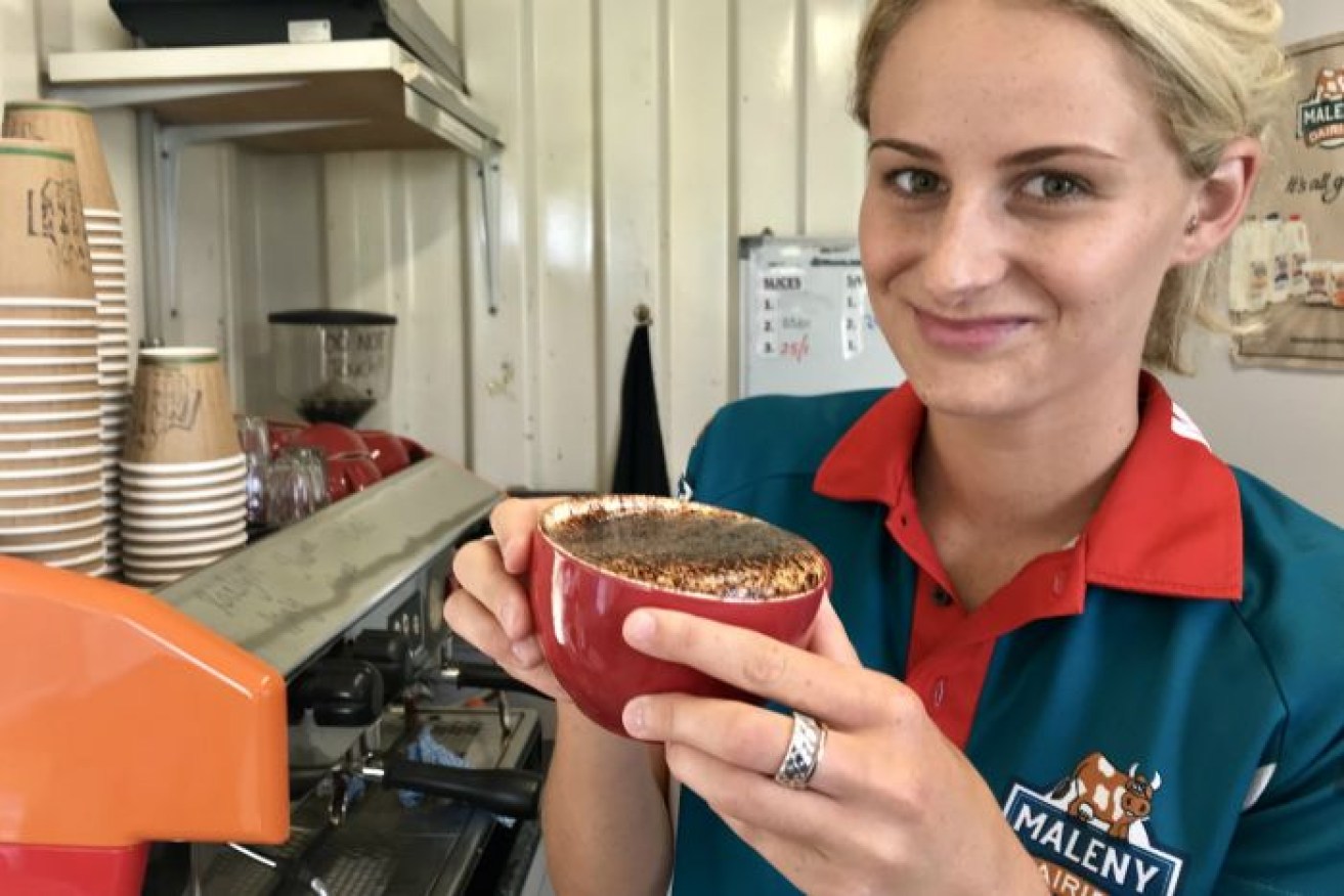Tiffany Weyman has noticed the effect hot weather is having on milk froth.