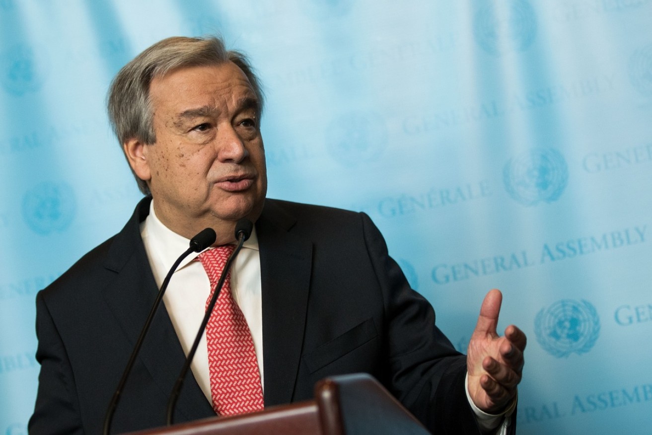 Antonio Guterres wants immediate action on climate change. 