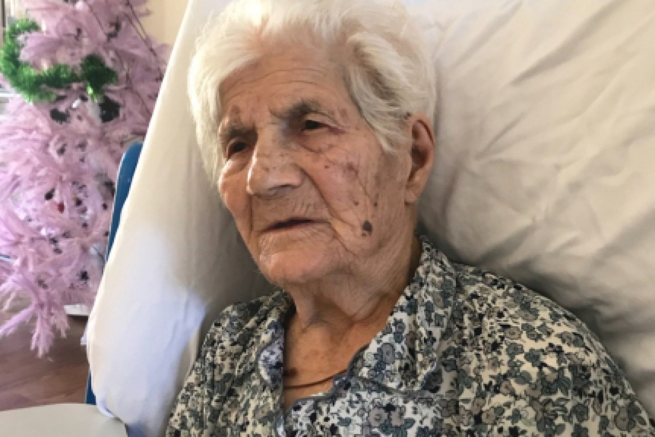 Dimitra Pavlopoulou, 97, disappeared from her Melbourne nursing home on Saturday. She was found by police on Sunday.