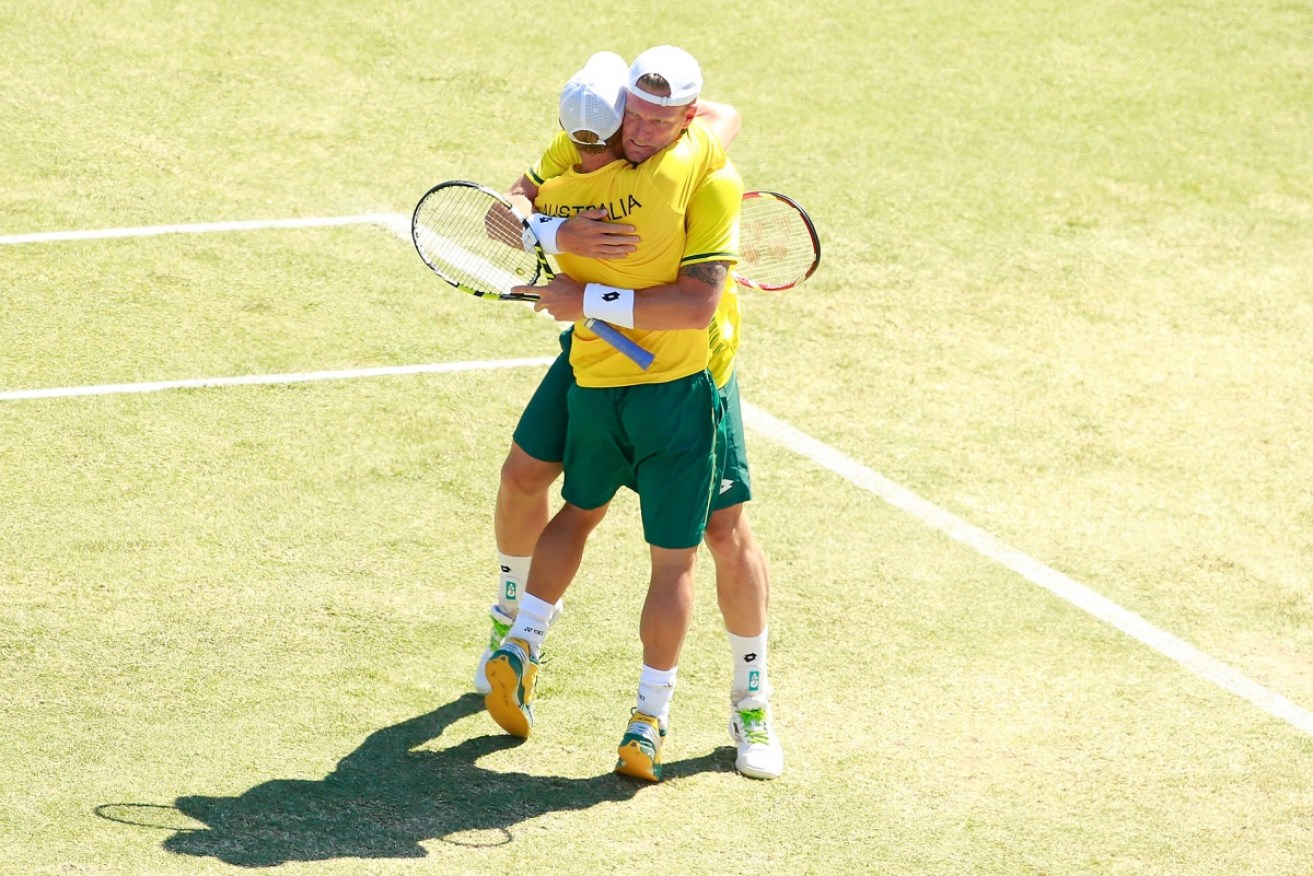 Hewitt and Groth have regularly played Davis Cup doubles with each other.