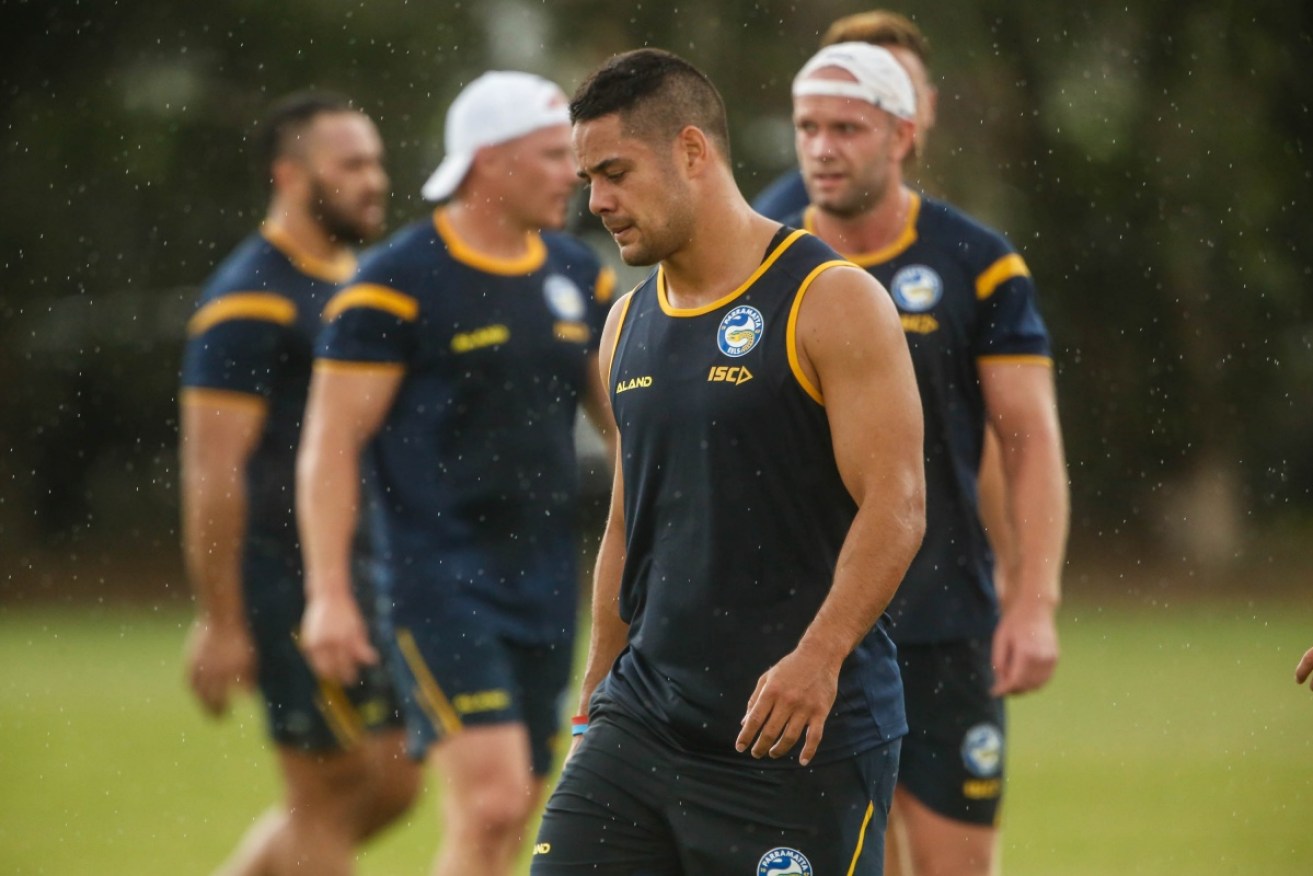 Hayne spoke to the press after a training session with the Parramatta Eels.