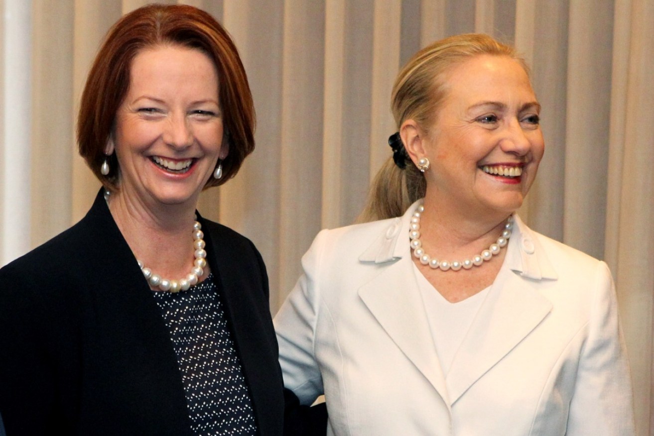 Julia Gillard and world leaders like Hillary Clinton (pictured together in 2012) bonded over a shared pressure to look a certain way.