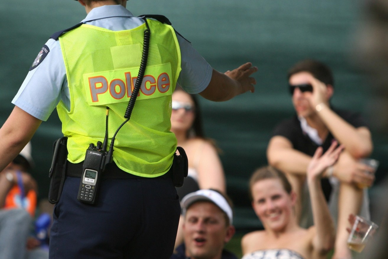 A file photo of a Victoria Police officer at the Australian Open.