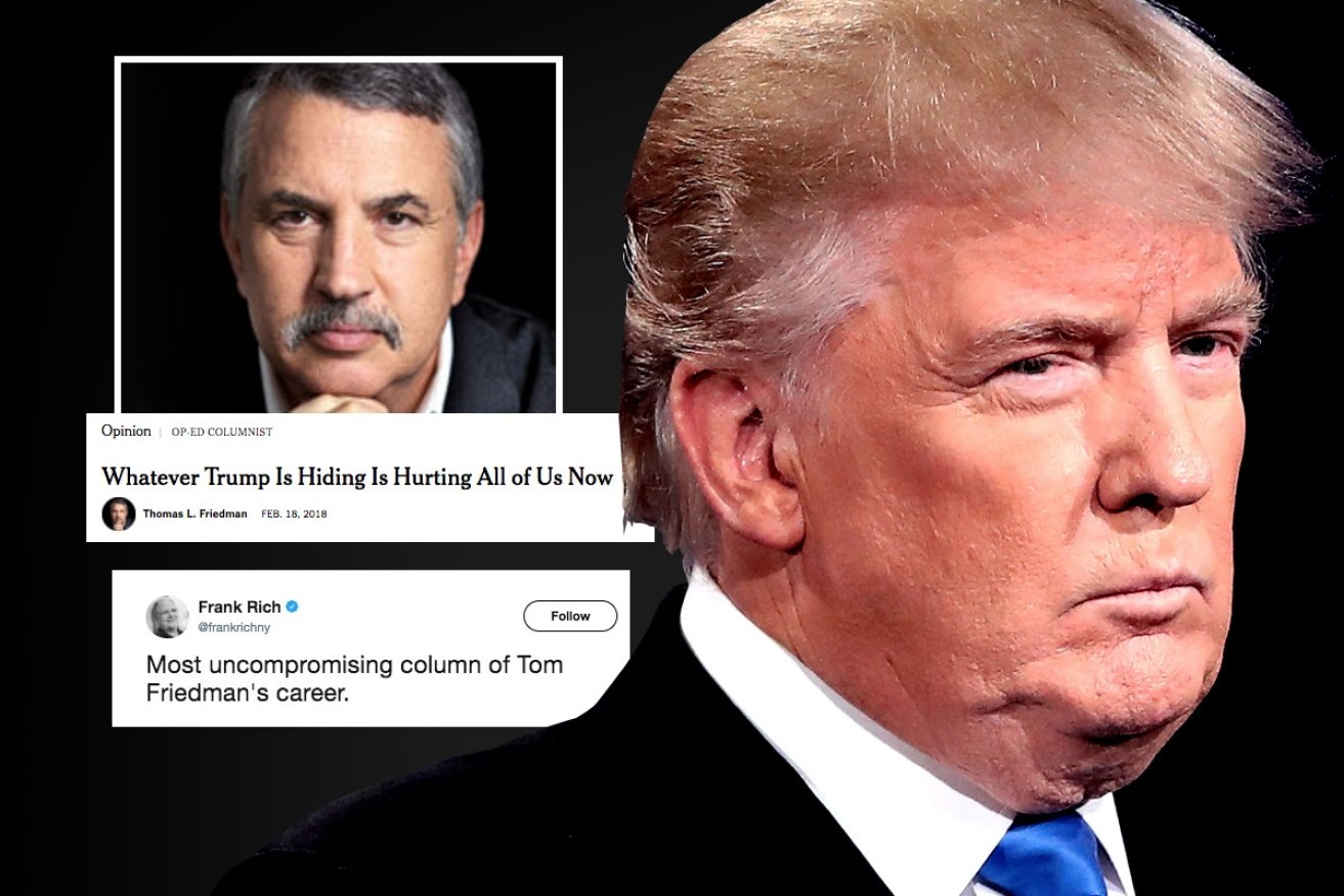 Thomas L Friedman's (left) impromptu op-ed may be the most dire warning Americans have received about their government.