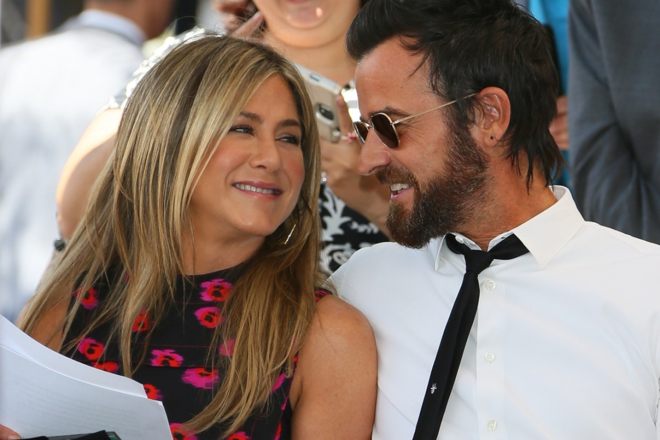 Jennifer Aniston and Justin Theroux at a July 2017 Hollywood Walk of Fame ceremony, reportedly their last joint public outing.