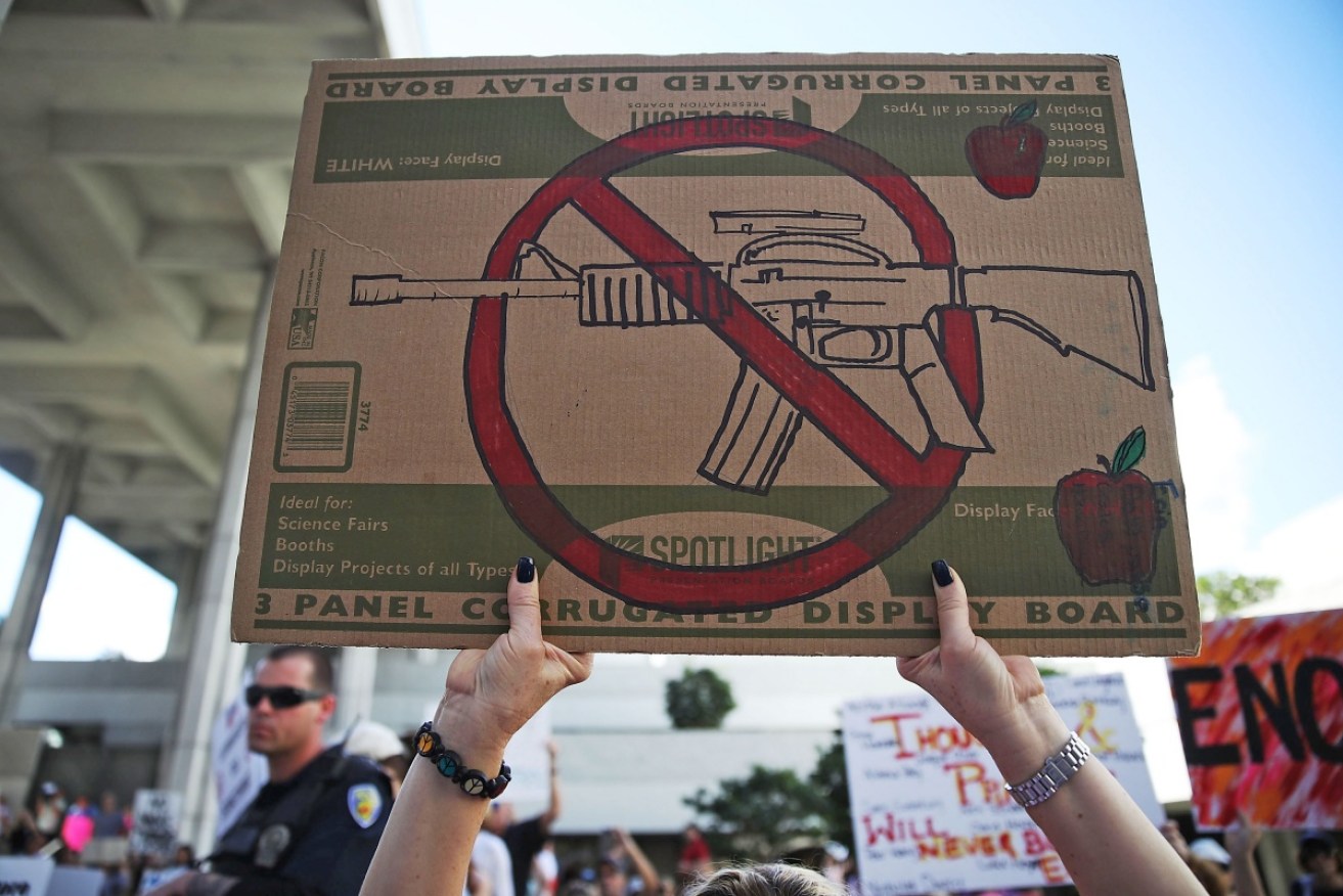 Thousands gathered in the Florida capital as the protest against US gun laws builds.
