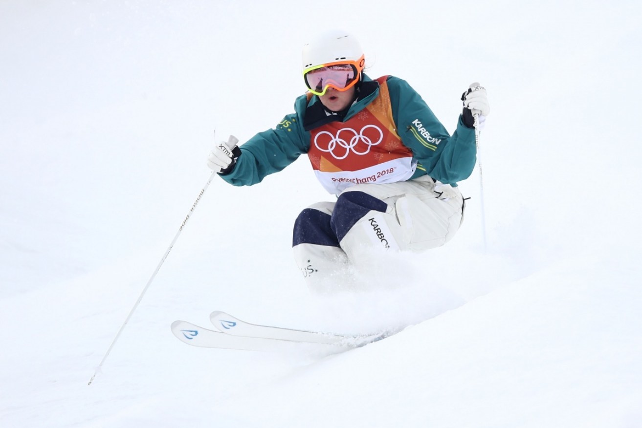 Britt Cox in action at the Winter Olympics. 