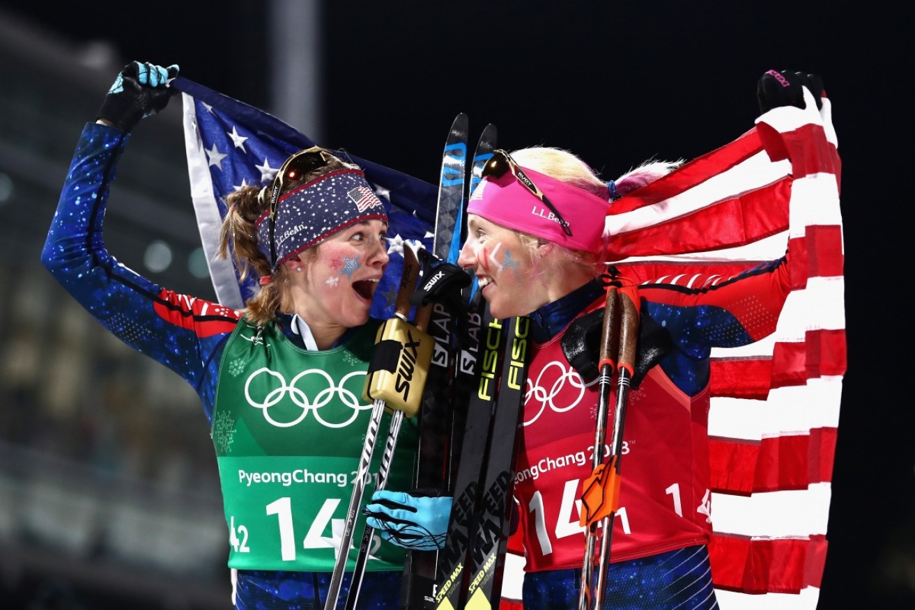 Randall and Diggins could not believe they had won gold.