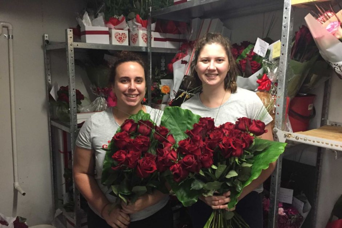 Despite the 'bloke bonanza', local florists in Howard Springs are keeping busy.