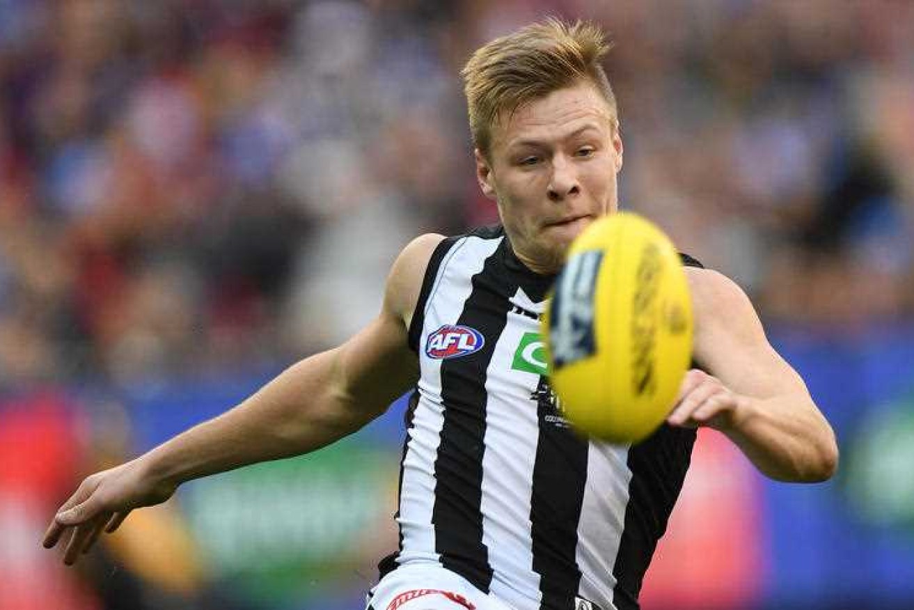 Magpie dynamo Jordan de Goey has been charged with indecent assault.