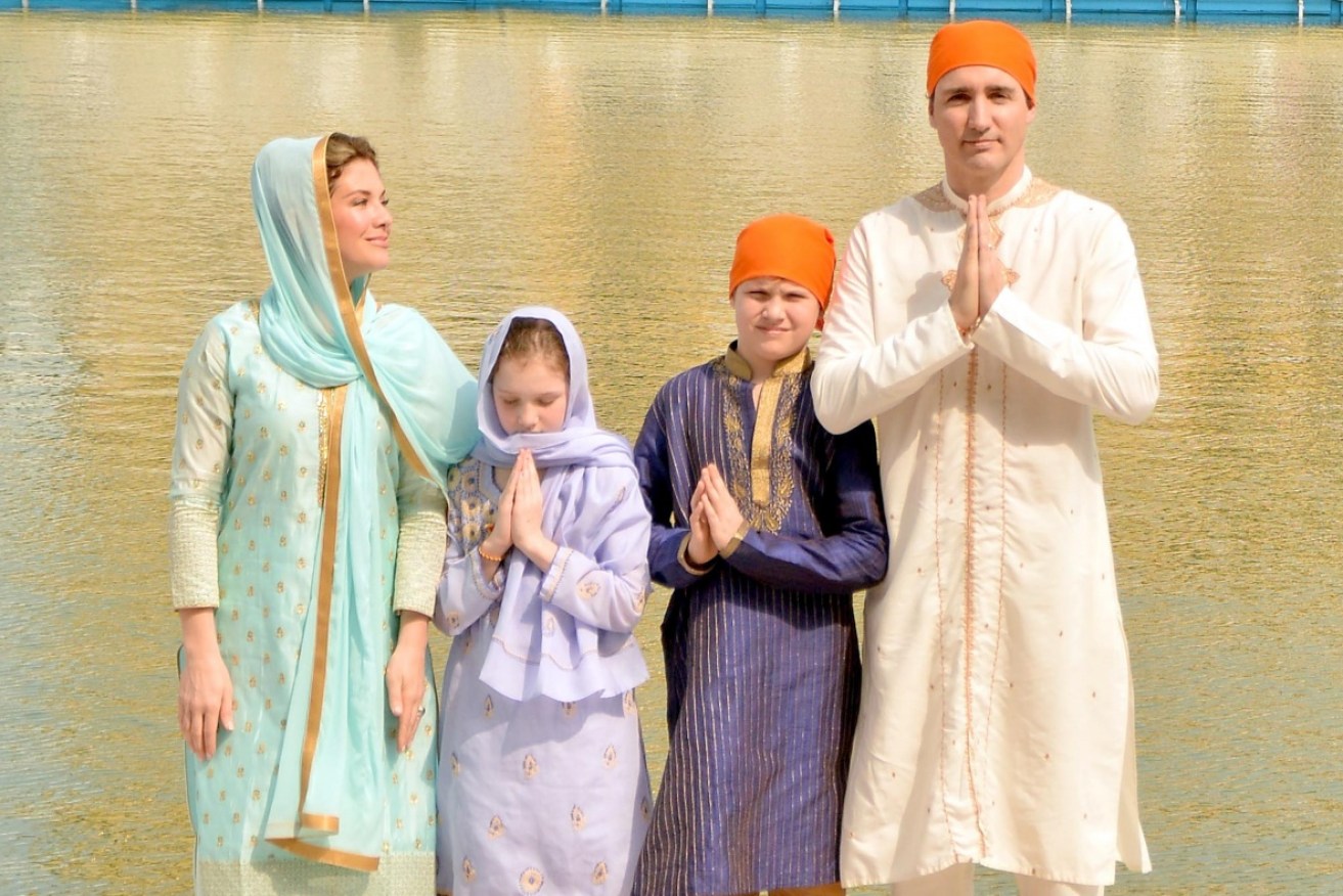 Justin Trudeau has been criticised for repeatedly wearing traditional Indian dress.