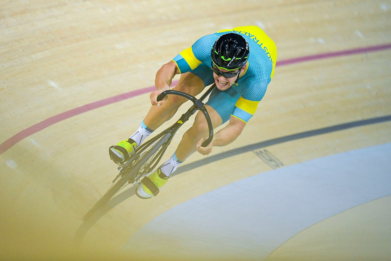 Matthew Glaetzer is pictured during a track cycling training session in Rio for the 2016 Olympics.