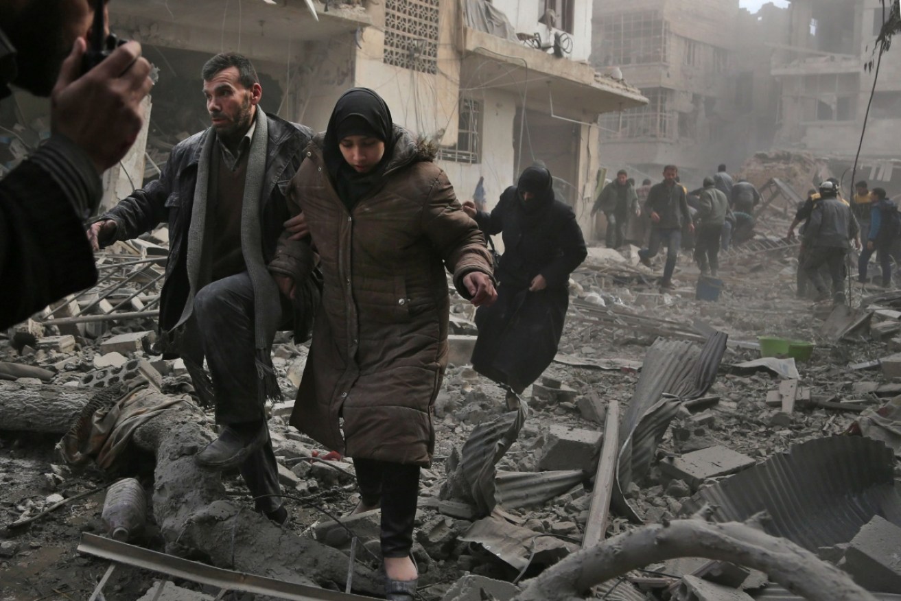 Hundreds of Syrian civilians have died since heavy bombardments began last week.