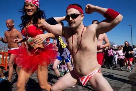 Thousands of Aussies complete undie run to shine light on debilitating genetic disorder