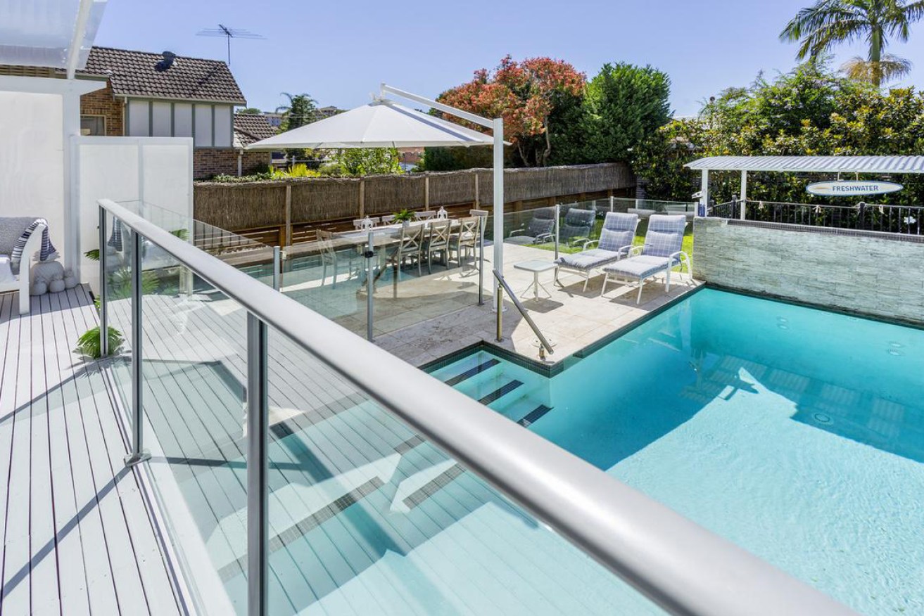 The luxury family home is just 450 metres from Sydney’s Freshwater Beach.