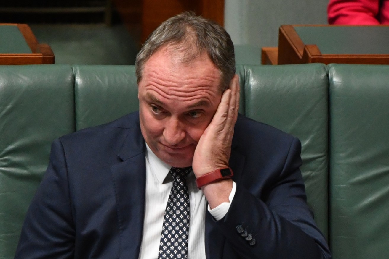 Barnaby Joyce accused Malcolm Turnbull of "pulling the scab off" his personal life.