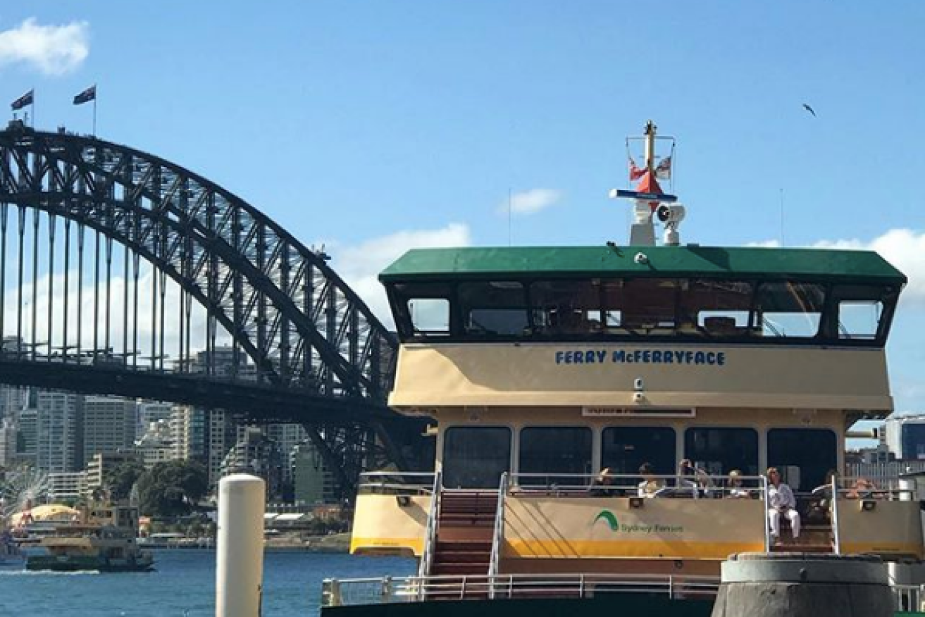 Ferry McFerryface has crashed into the wharf at Balmain, with 60 commuters on board.