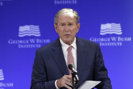 George W Bush takes swipe at Russia over election &#8216;meddling&#8217;