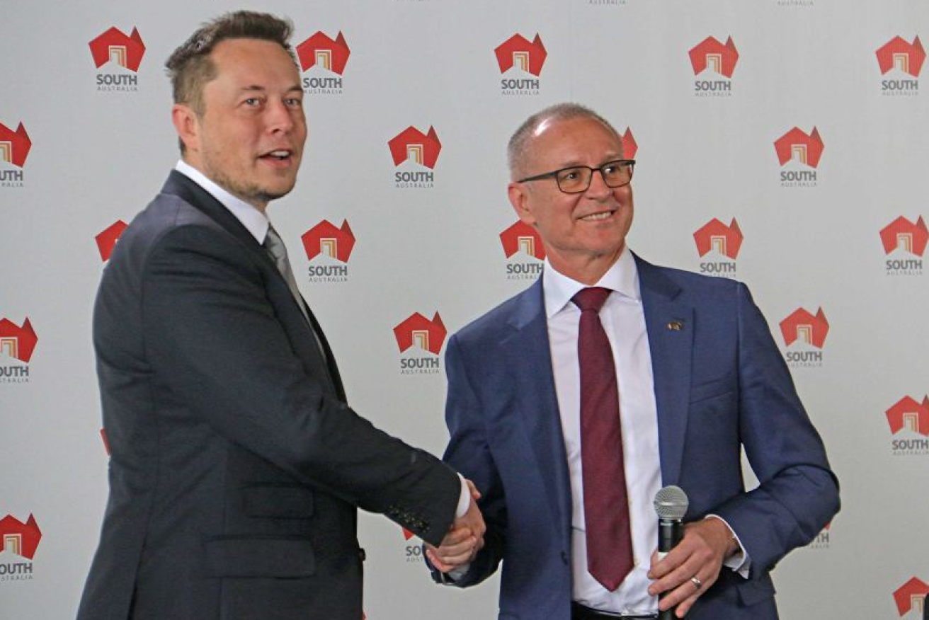 Billionaire Elon Musk faced the fury of voters after the big blackout -- but his "big battery" deal with Elon Musk turned things around.with SA Premier Jay Weatherill.