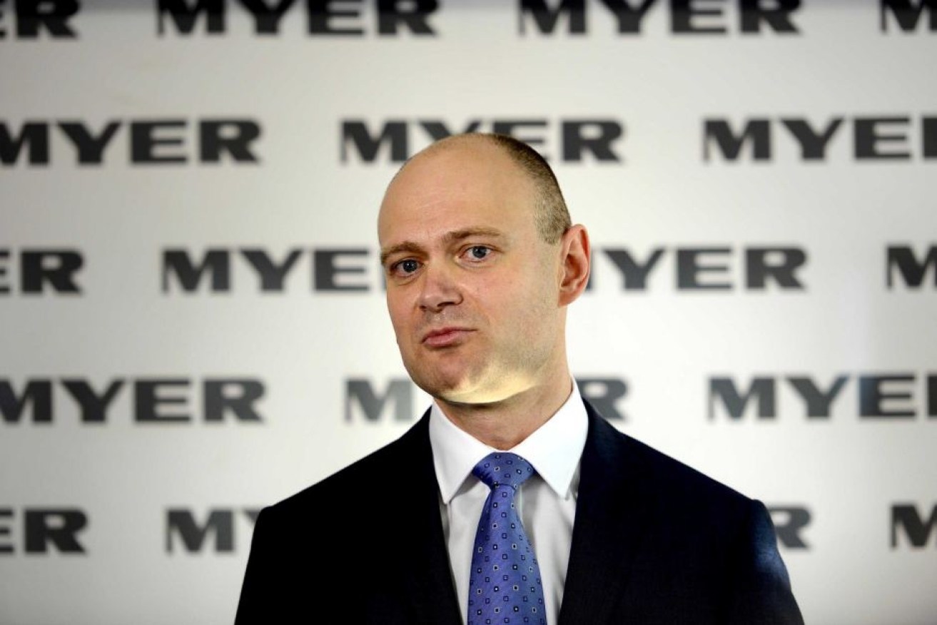 Myer CEO Richard Umbers will step down. 