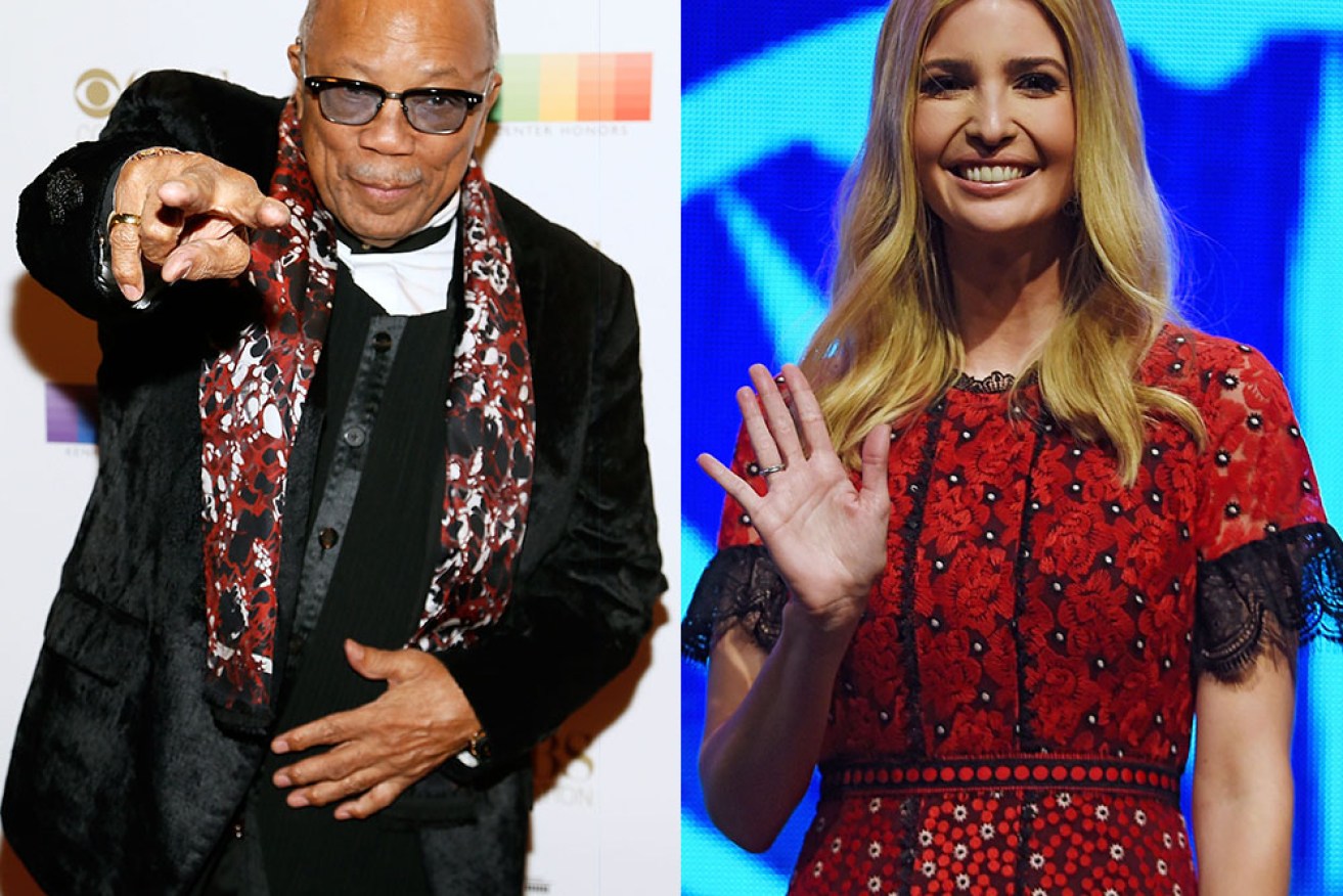 Quincy Jones (left) said Ivanka Trump (right) had "the most beautiful legs I ever saw in my life".