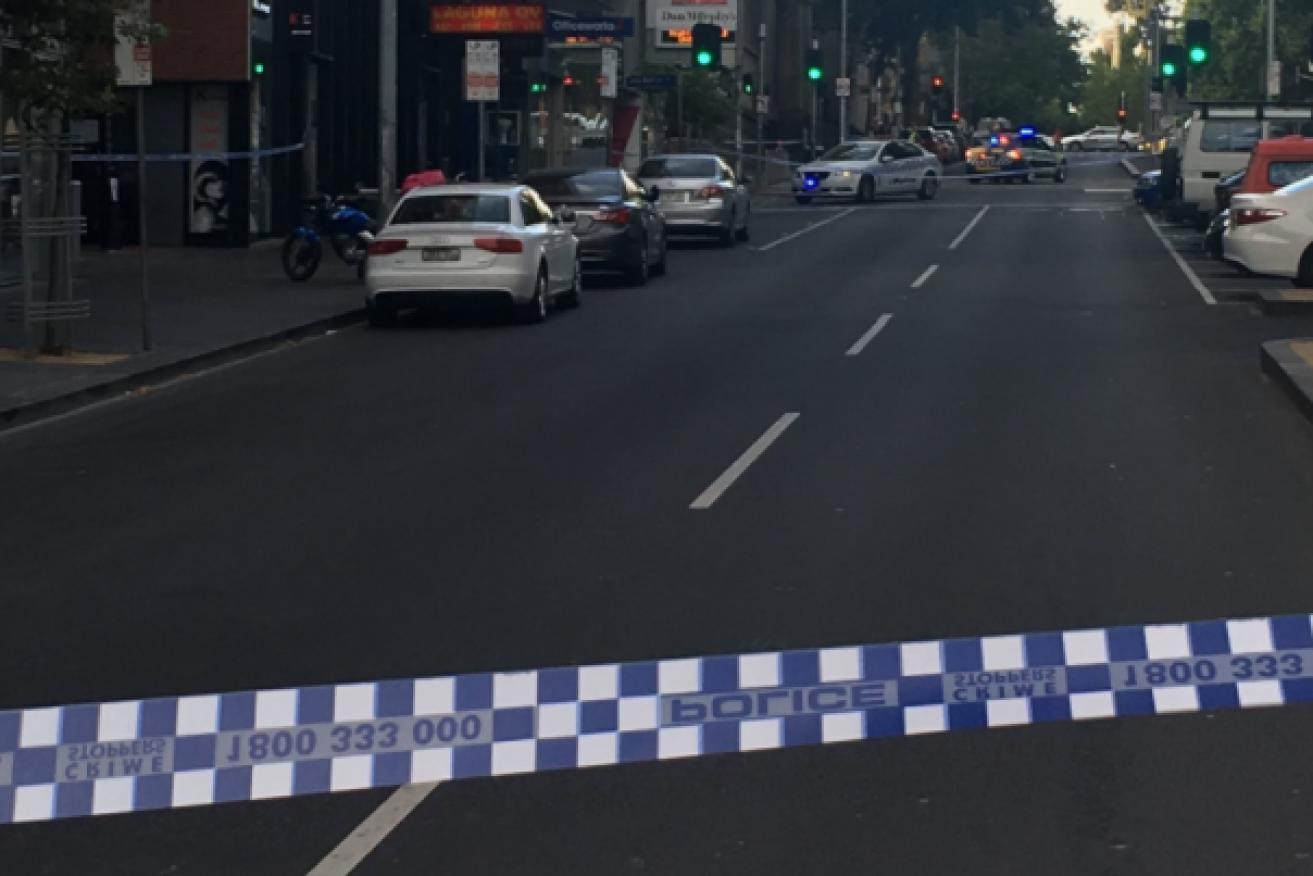 Businesses have been evacuated on Russell Street in Melbourne.