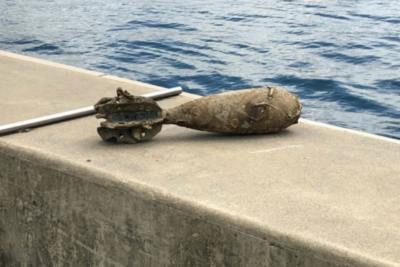 The bomb found in Sydney Harbour. 