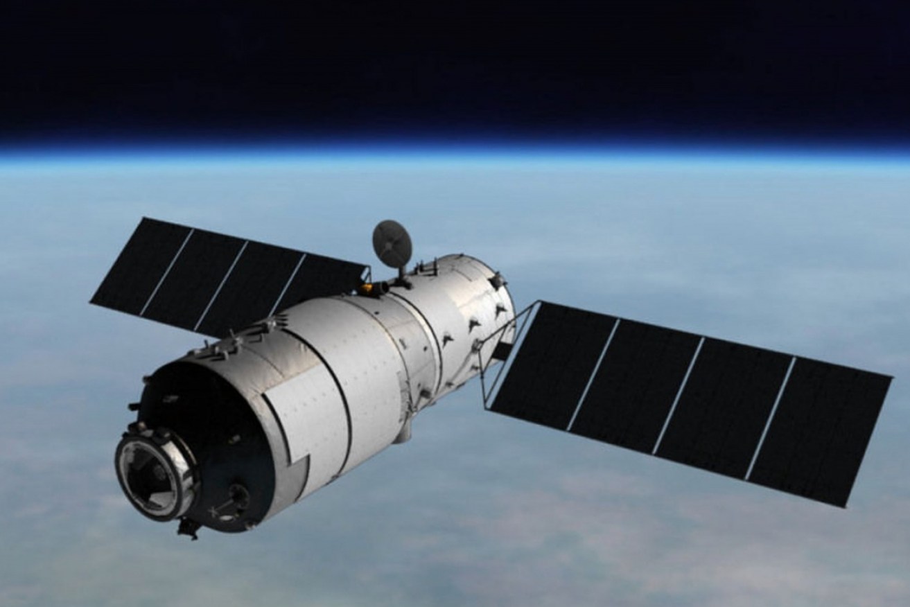 The titanium fuel tank in an uncontrolled Chinese spacecraft is tumbling back to Earth.
