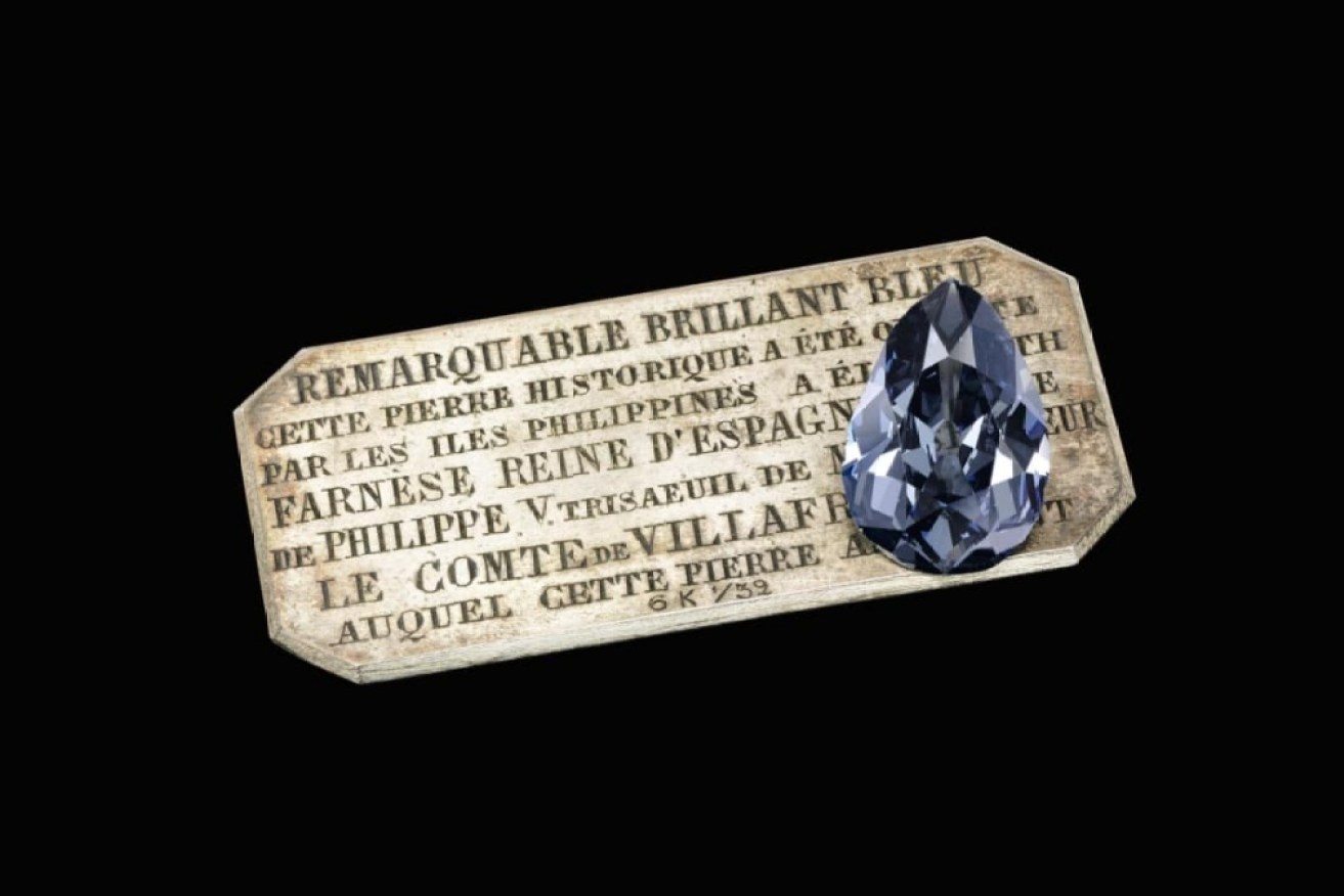 A Farnese Blue diamond, which travelled through royal families for the past 300 years, will go on sale.