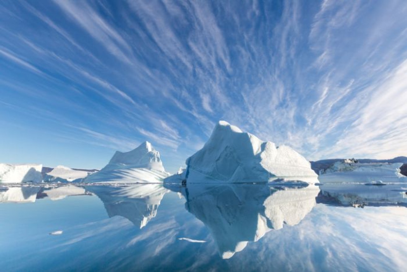 A classic white iceberg in Greenland.