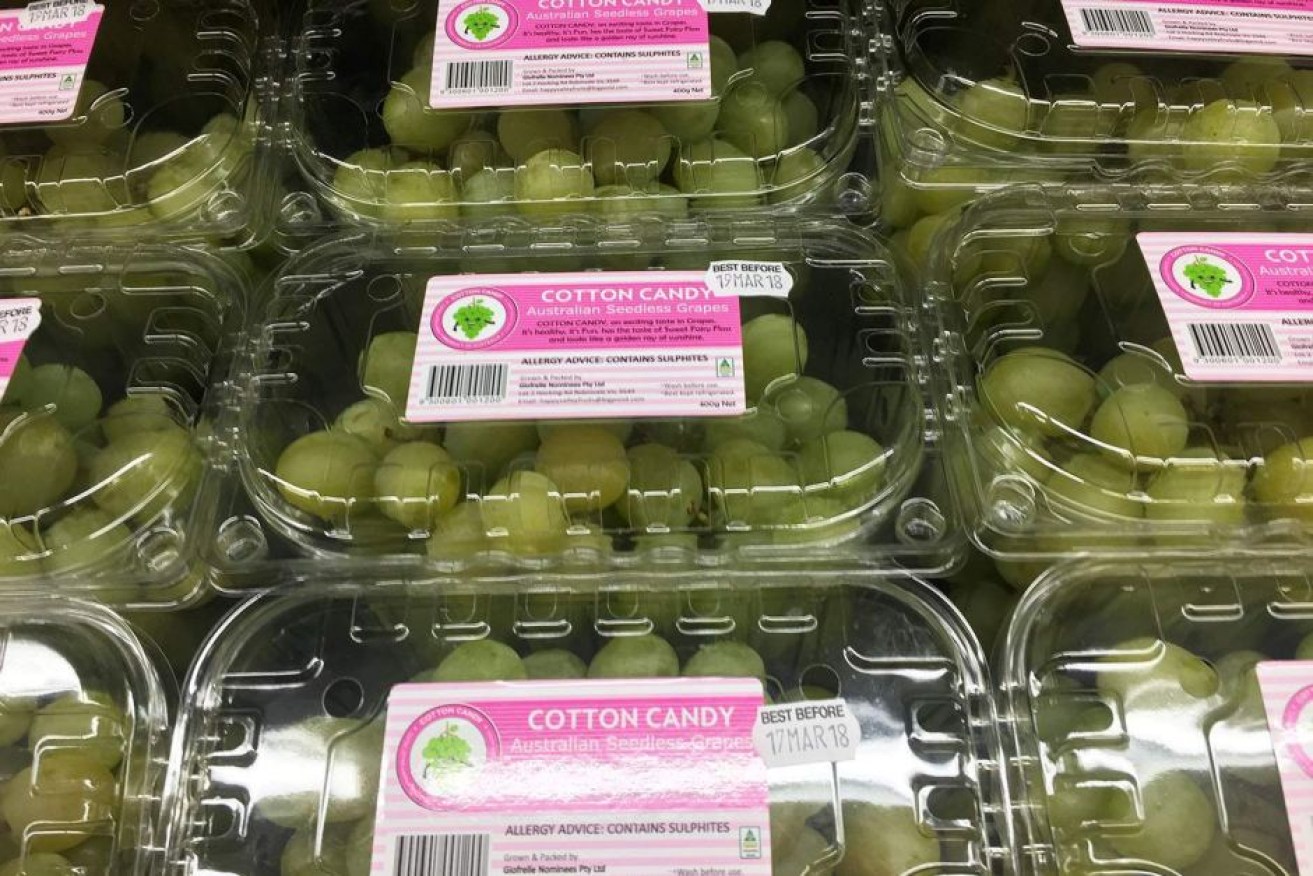 Cotton candy grapes have the aroma and taste of fairy floss.