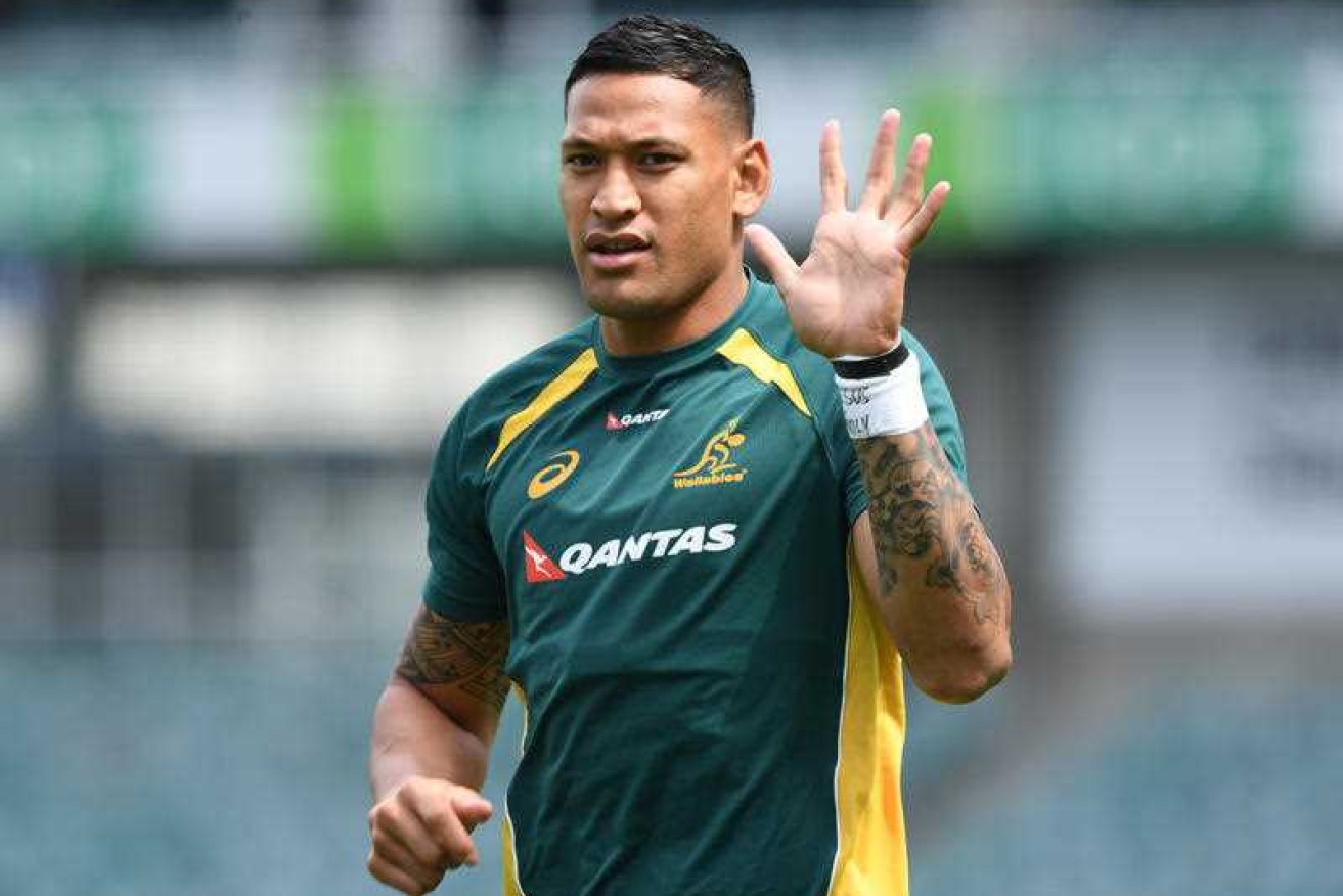 Wallabies star Israel Folau made the remark in response to a question on Instagram.