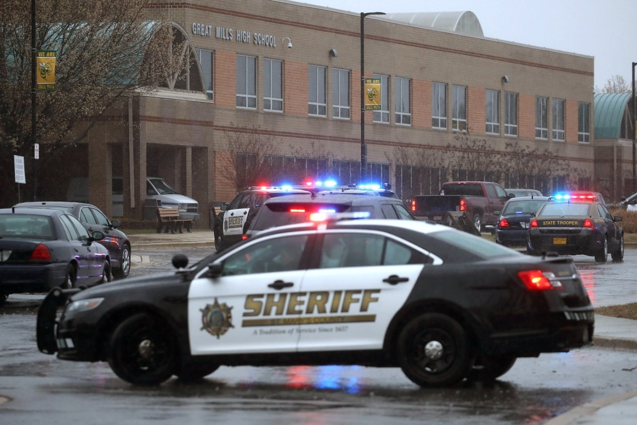 One person has died and another two were injured in a shooting at a Maryland high school.