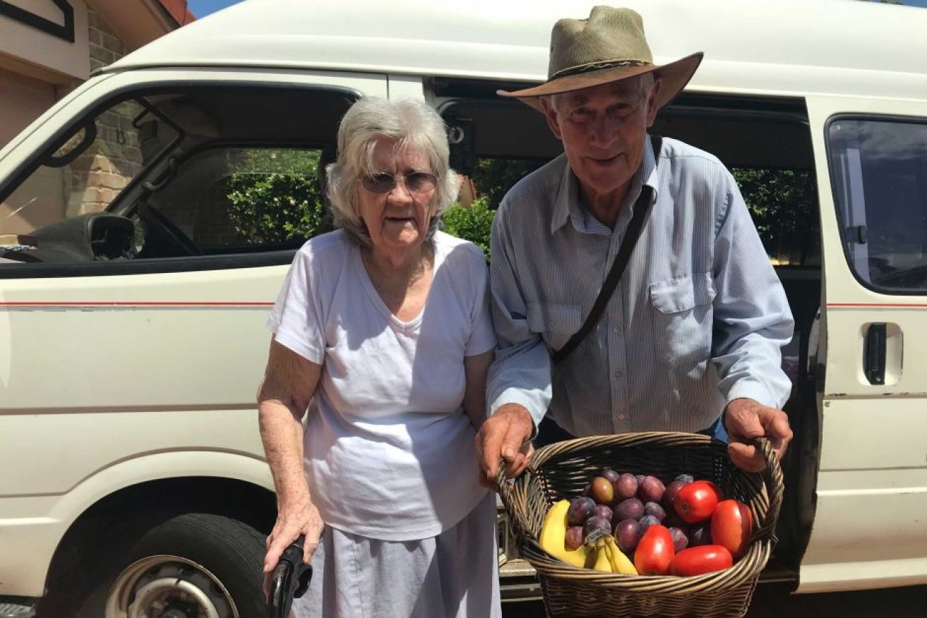 Helen Berry, 91, has been getting fresh fruit and vegetables from Roly Lennox since 1951.