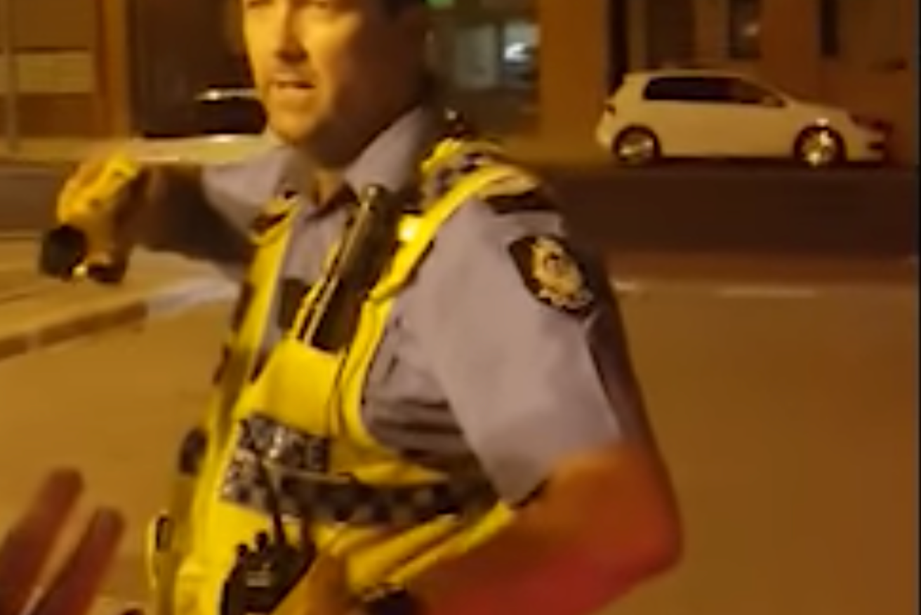 The police officer at the centre of the video confrontation. 
