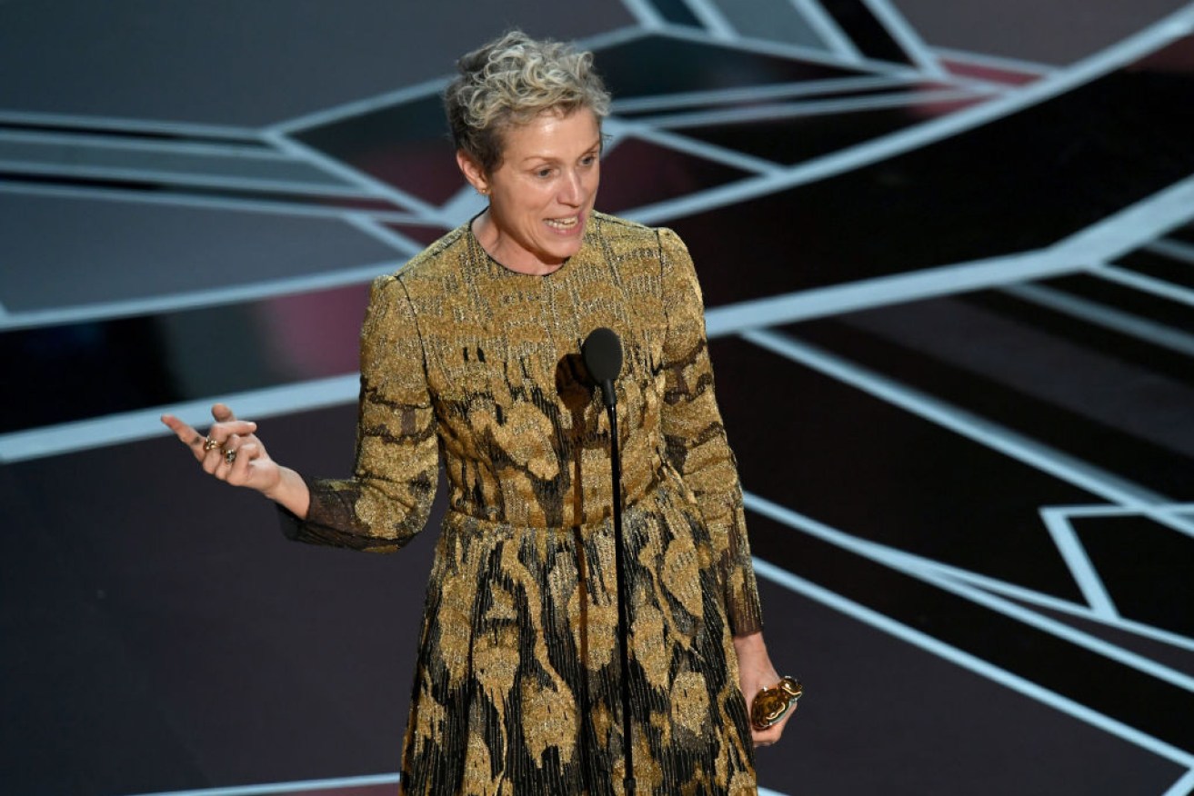 Best Actress winner Frances McDormand admitted she was "hyperventilating a little bit".