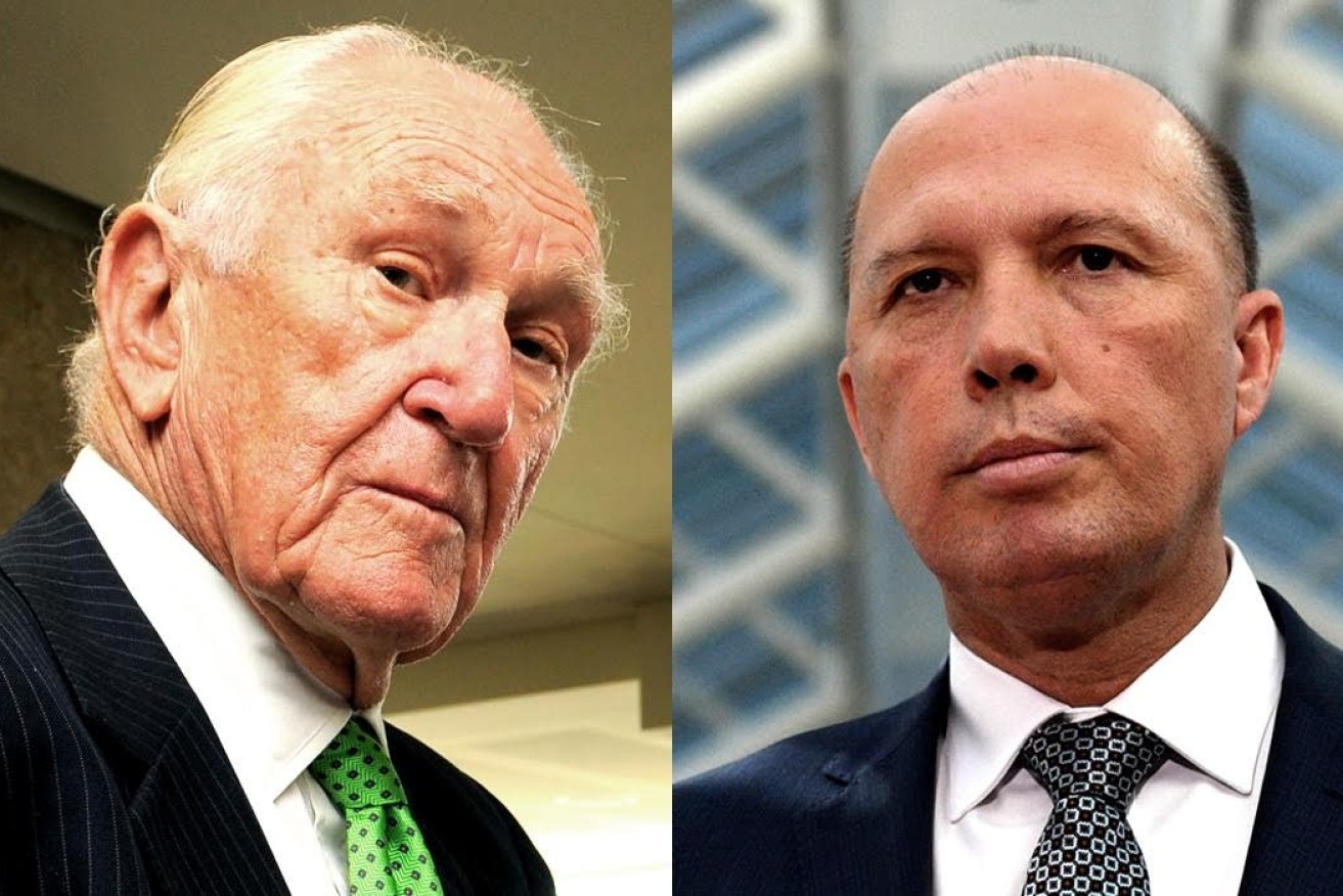 Former PM Malcolm Fraser was a strong critic of the refugee policy currently overseen by Peter Dutton. 