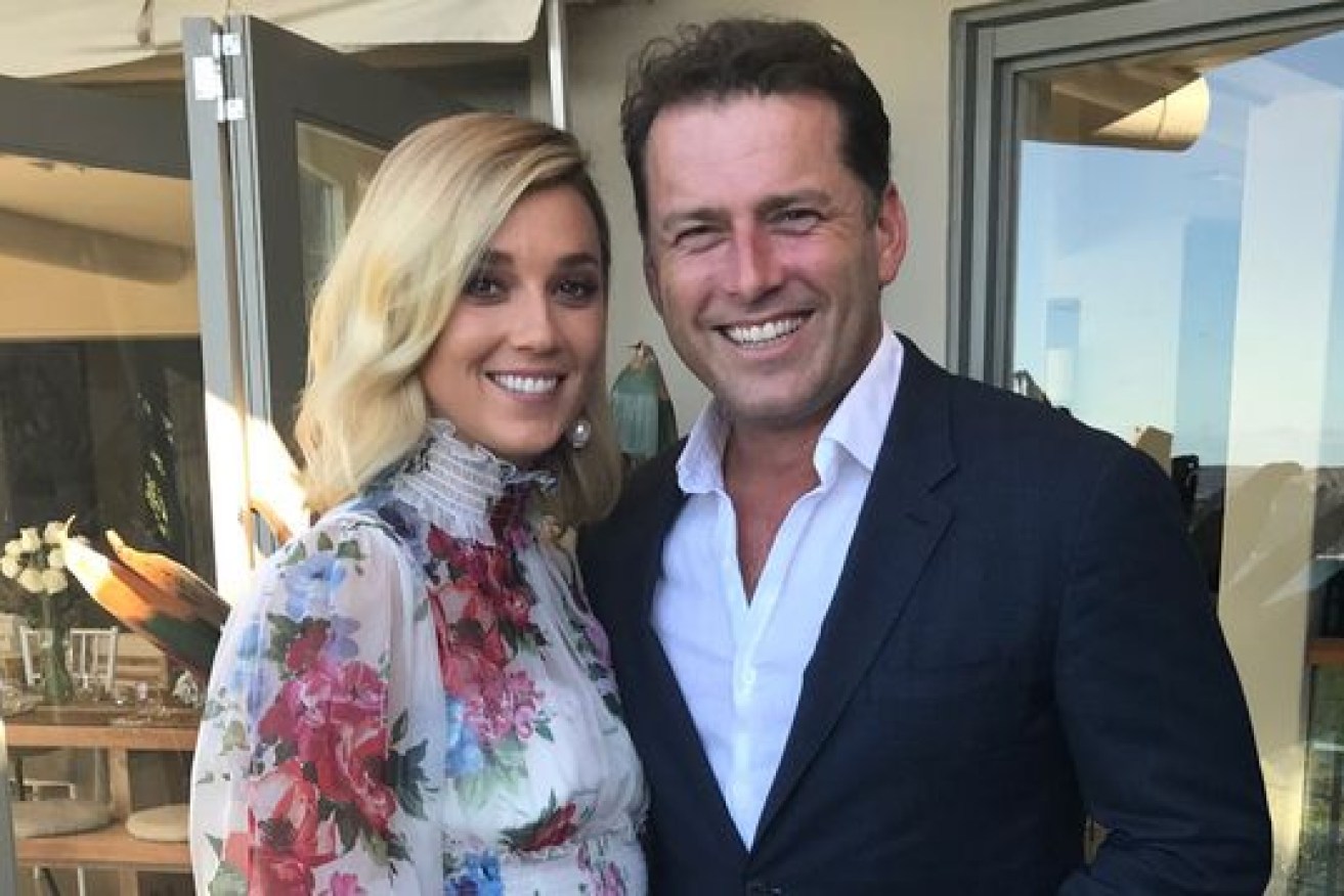 Jasmine Yarbrough and Karl Stefanovic's "low-key" ceremony toook place in the backyard of a Palm Beach mansion.