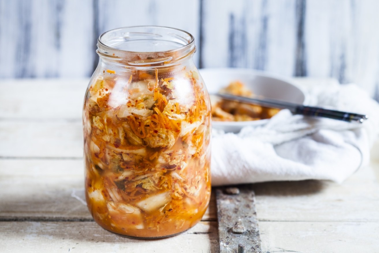 Eating kimchi is a popular way to consume probiotics.