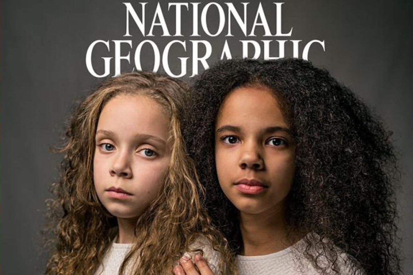 April's special race issue features twin sisters with very different features.