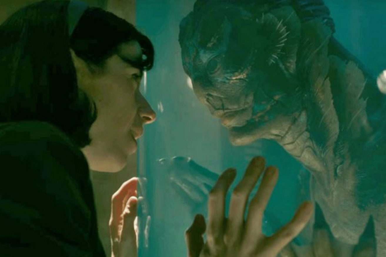 Sally Hawkins finds herself romantically drawn to an aquatic humanoid in <i>The Shape of Water</i>.
