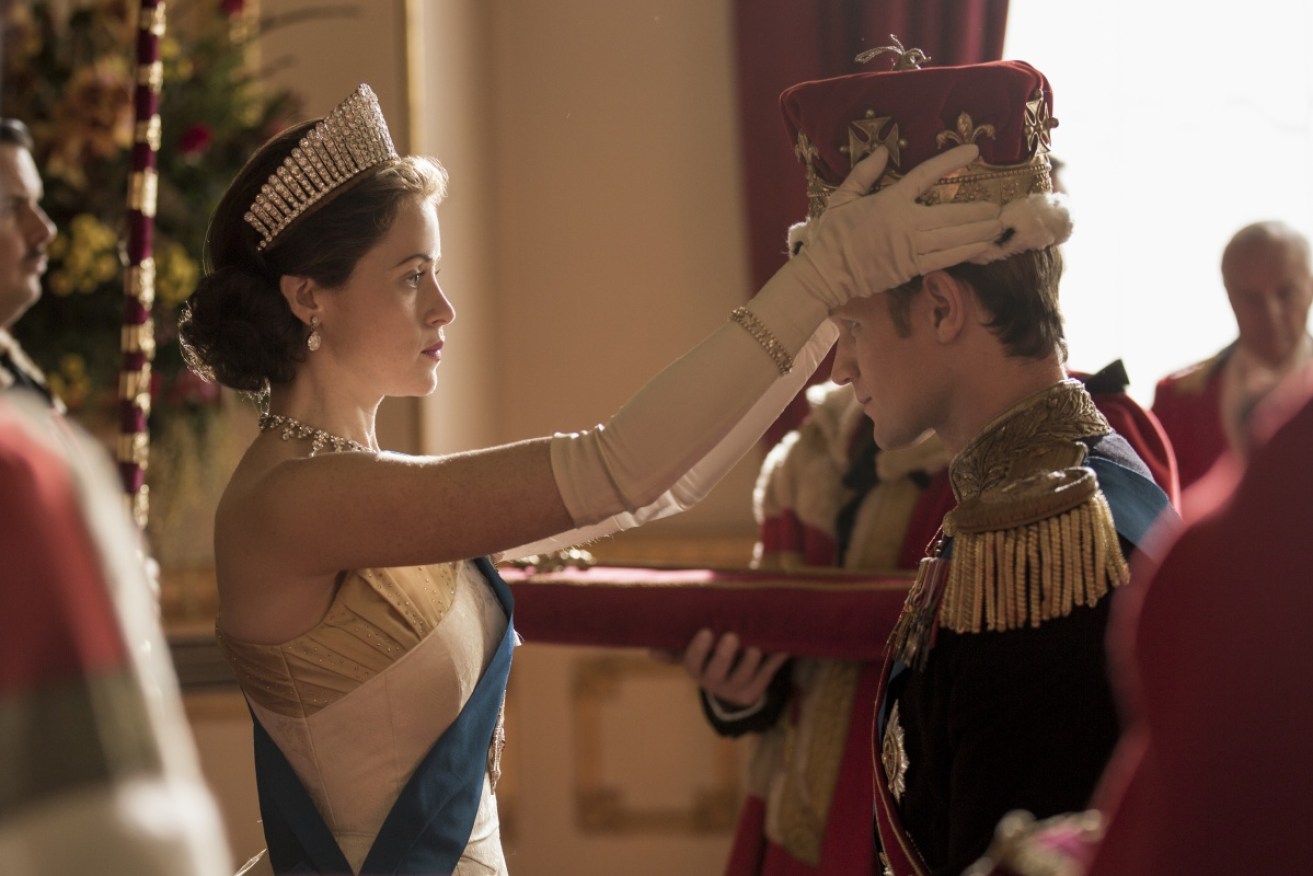 Claire Foy (left) might be the Queen of England on screen, but off-screen she comes second to male co-star Matt Smith (right).