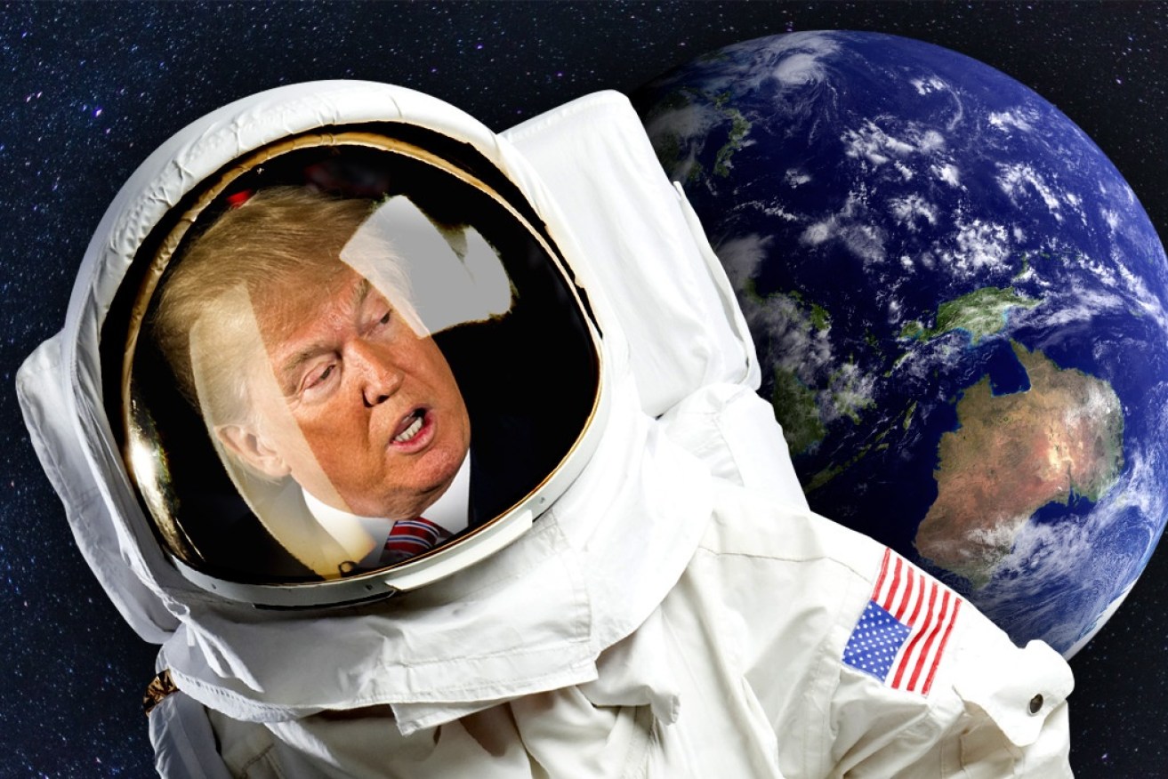 The President said service members would be vital to ensuring America leads the way "into the stars".