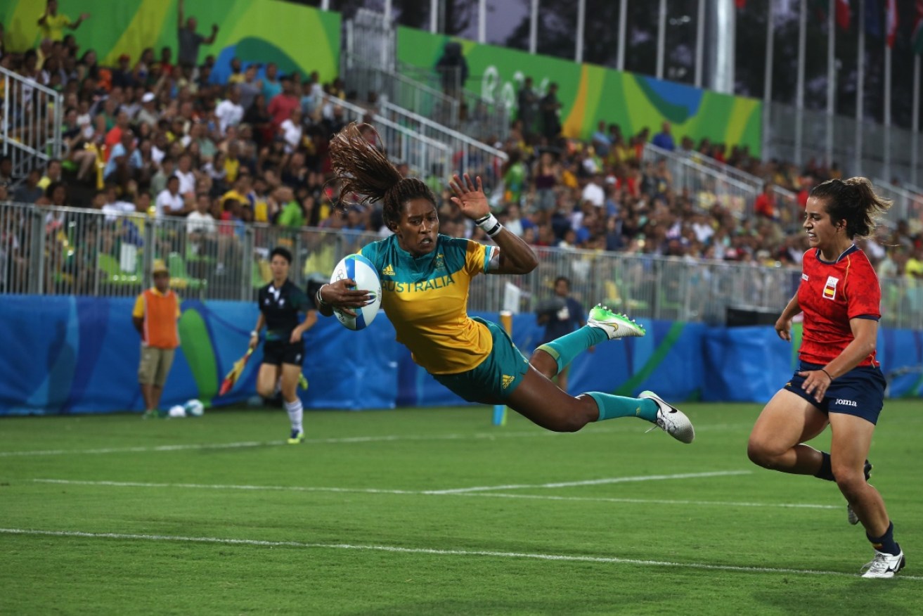 Catch her if you can: Ellia Green is one of Australia's Sevens stars.