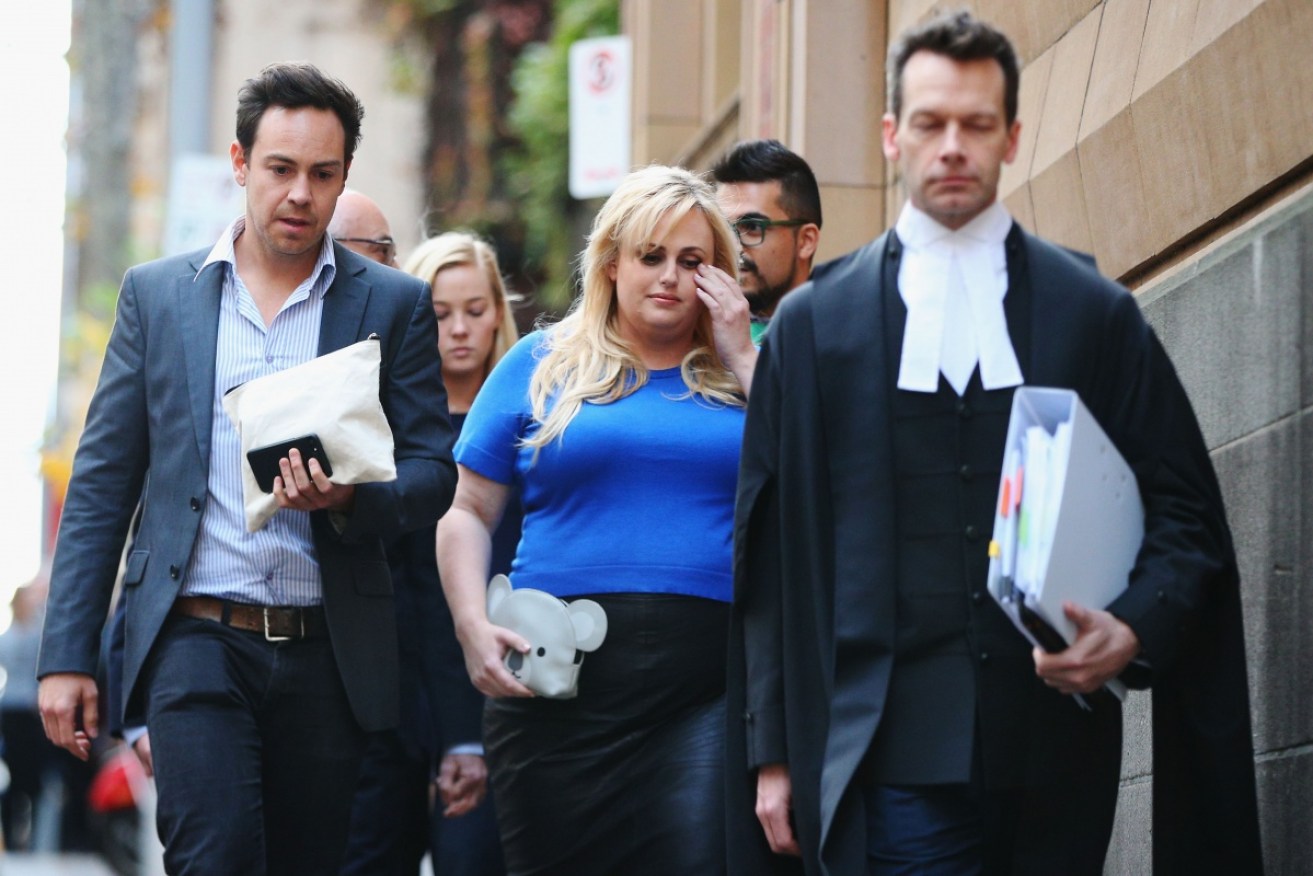 Rebel Wilson, pictured leaving the Melbourne Supreme Court in May 2017, spent nearly $1.5 million on her trial.